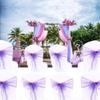 KUCOON 50-Piece Wedding Chair Decoration Organza Sashes, Knot Bands and Chair Bows view 2