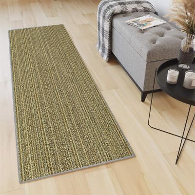 YANHONG Indoor/Outdoor Area Rug Runner, 40 x 260 cm, Washable, Weather-Resistant, Non-Slip, Yellow