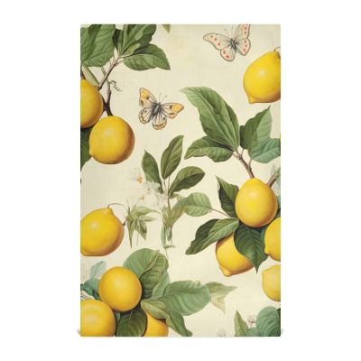 RPLIFE Yellow Lemon with Leaves and Butterflies Dish Towels, 71.1 x 45.7 cm