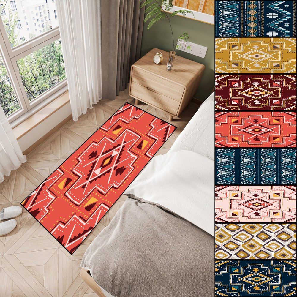 AMZYU Outdoor Rug 100 x 250 cm, Modern Design, Durable and Washable