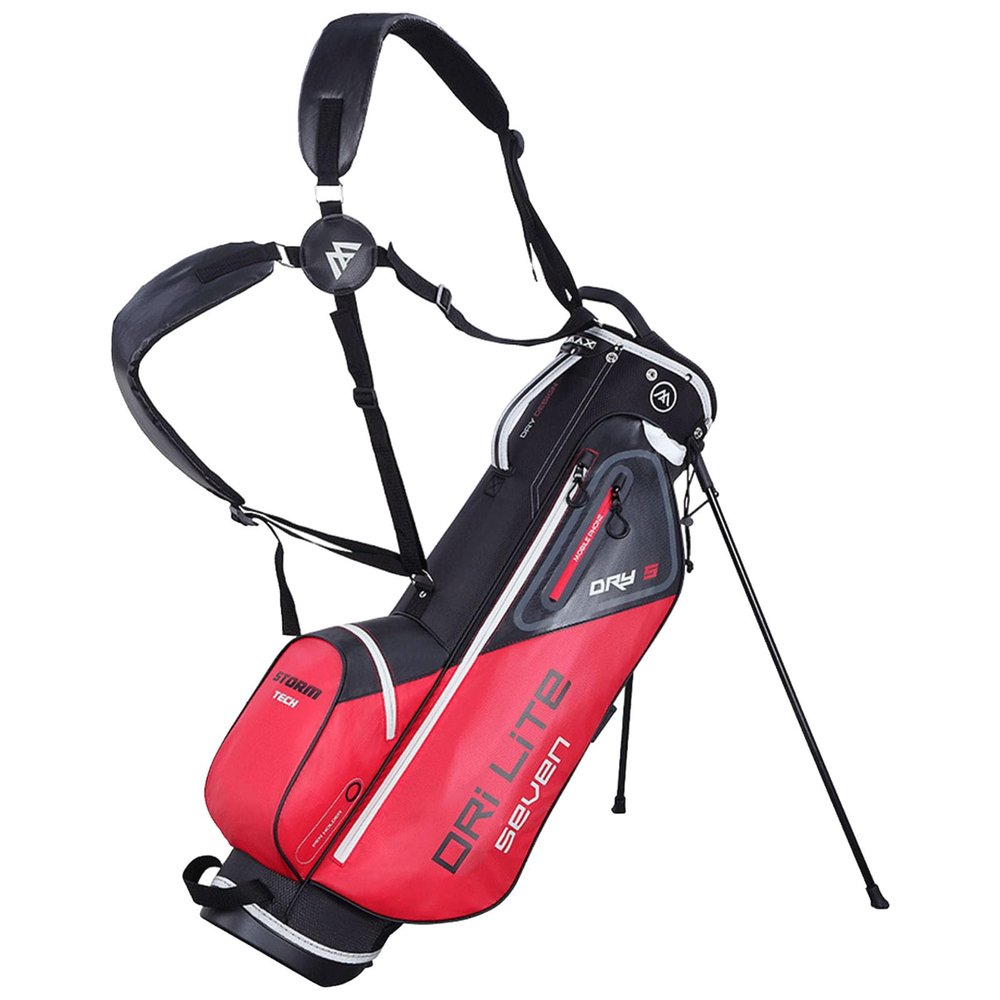 Big Max Dri Lite Seven G Stand Bag - 2024 Golf Carry Bag (Red-Black)