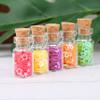 MaxMau 64 Mini Glass Bottles, 1 ml, with Eye Screws, Funnel and Cork Stoppers view 3