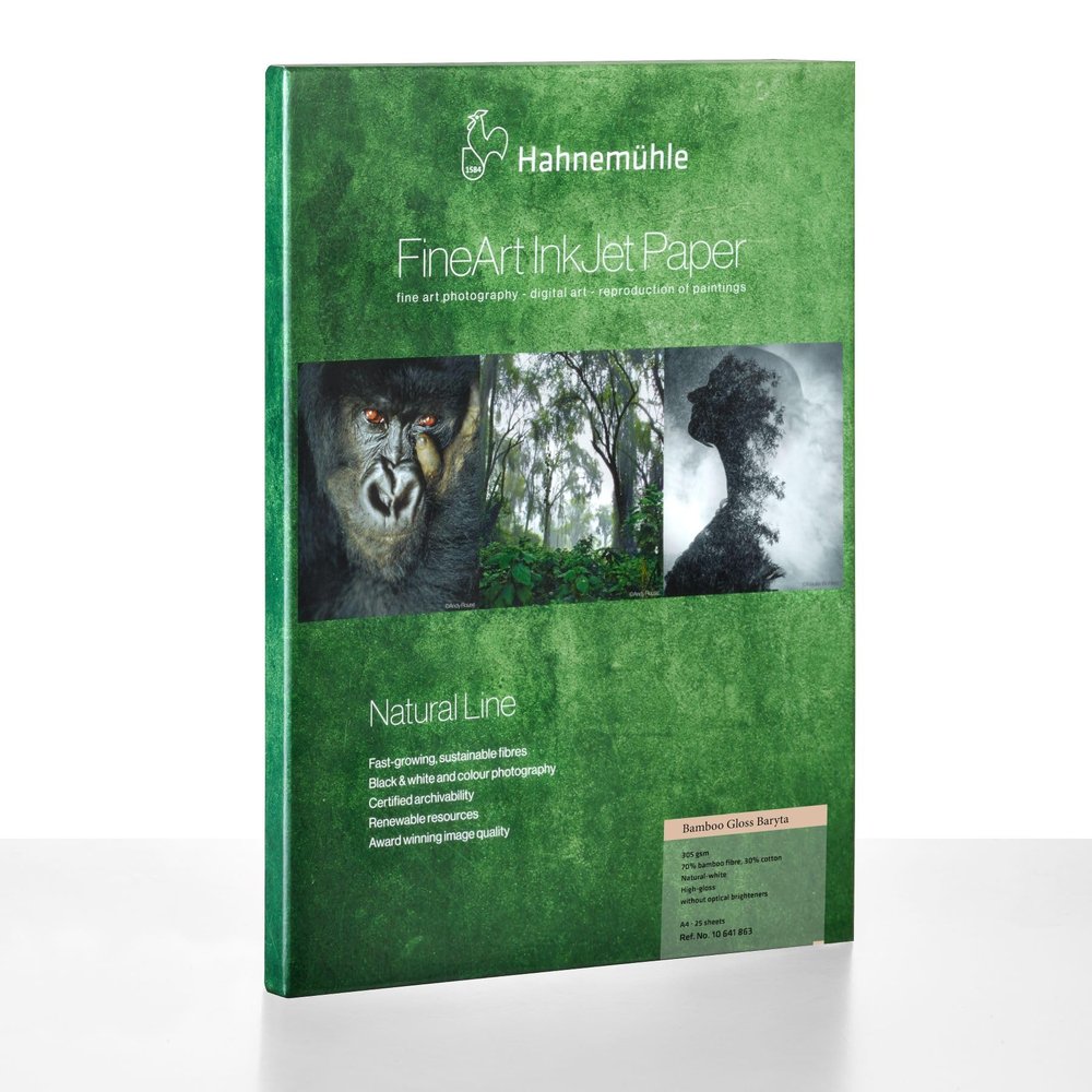 Hahnemühle Bamboo Gloss Baryta FineArt Inkjet Paper, 90% Bamboo, 305 g/m², 420 × 594 mm