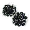 UANGLI 2-Piece Fabric Artificial Flower Shoe Clips, Wedding Bridal Shoe Decorations, Women's High-Heel Charms with Rhinestones view 1