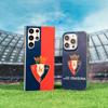 Osasuna Protective Case for iPhone 15 Pro Max, Vertical Pattern, Blue and Transparent, Flexible Silicone, Officially Licensed by CA Osasuna view 2