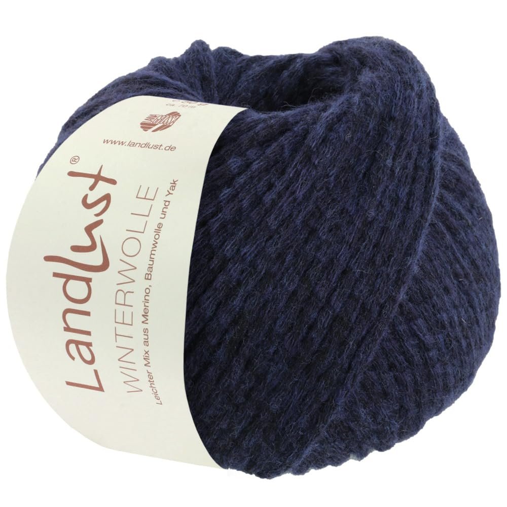 LANA GROSSA Landlust Winterwolle Soffilo Yarn with Yak, 50% Merino Wool, 50 g, 70 m, Color FB31