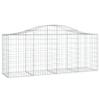 Balcony Raised Bed Planter Gabion with High Arch, 200 x 50 x 80/100 cm, Galvanized Iron view 2