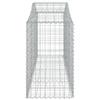 Balcony Raised Bed Planter Gabion with High Arch, 200 x 50 x 80/100 cm, Galvanized Iron view 4