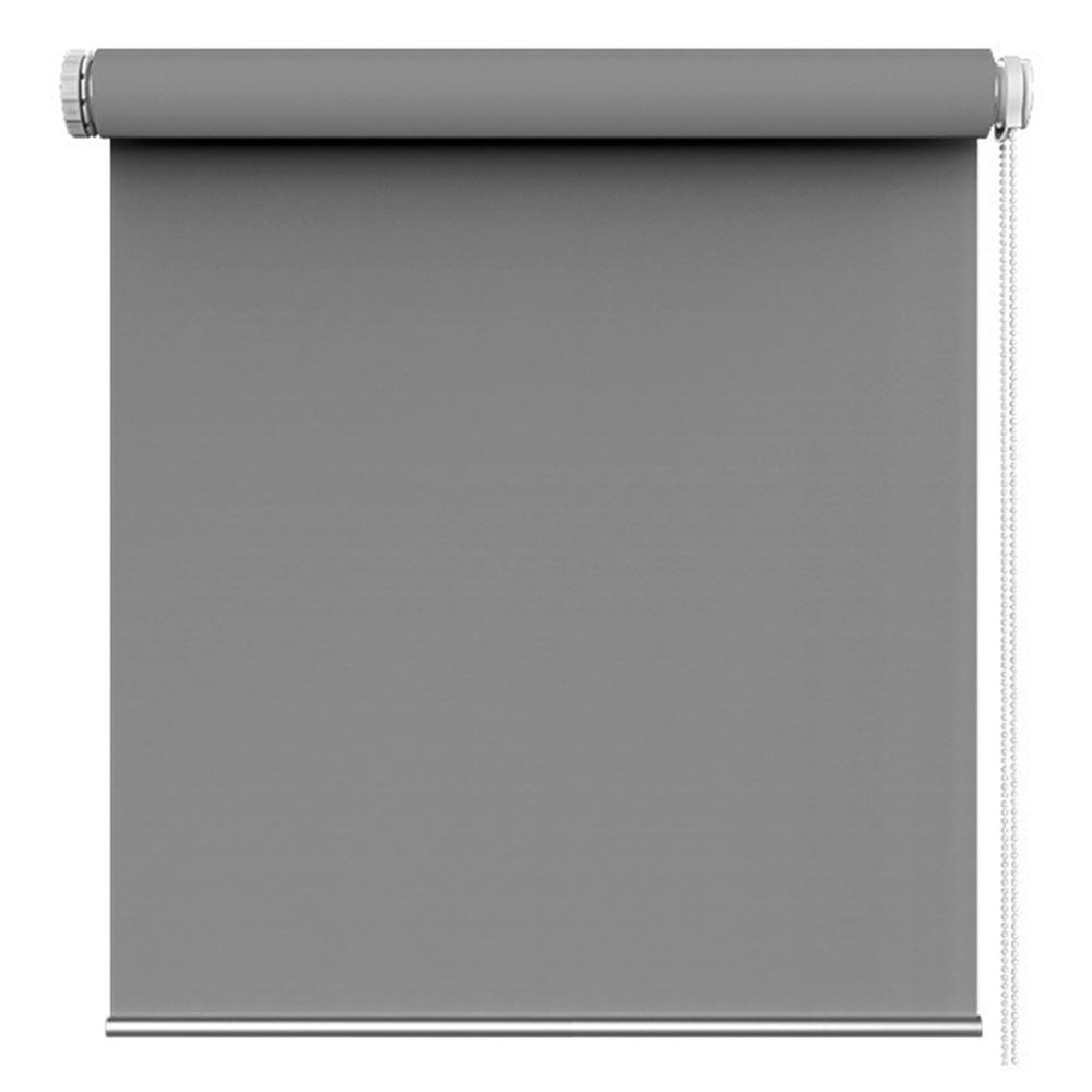 Skylight Blackout Roller Blind 75 x 160 cm, Day-Night, No-Drill Clamp Mount, Light Gray