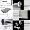 Skylight Blackout Roller Blind 75 x 160 cm, Day-Night, No-Drill Clamp Mount, Light Gray view 4