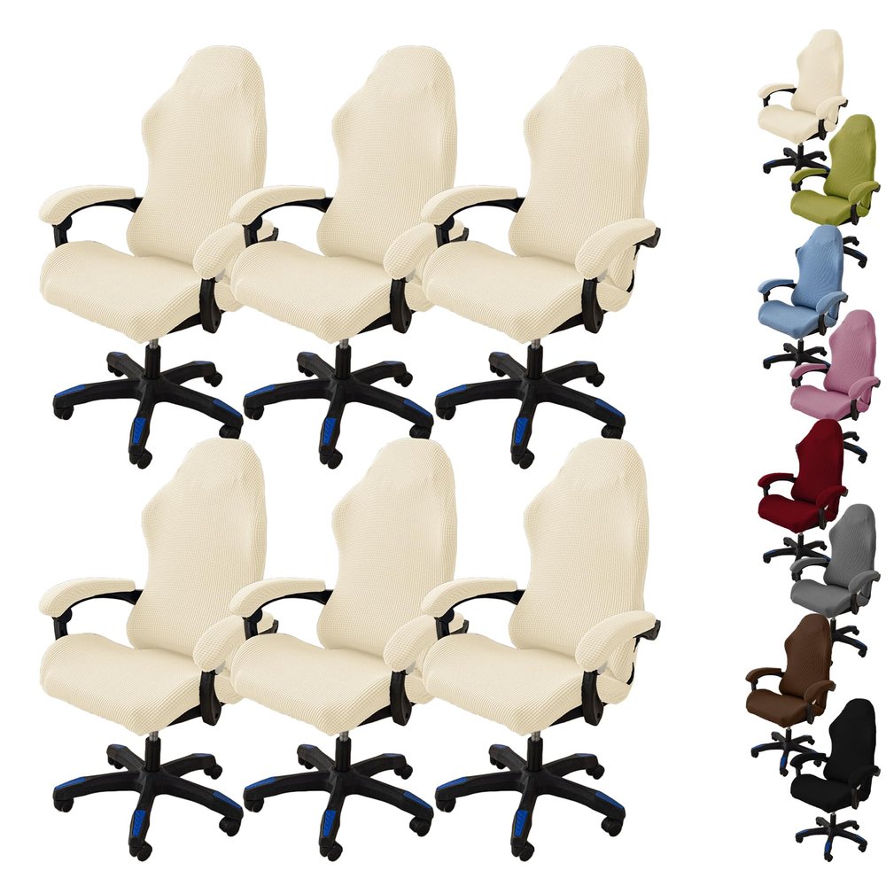 KCCRHIN Plaid Gaming Chair Cover Set, 6 Pieces