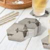 EVANEM Ceramic Coasters Set of 6 with Metal Holder, WWII Airplane Design view 4