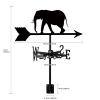 Elephant Stainless Steel Weather Vane for Garden and Yard, Black Retro Design view 2