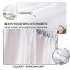 Hiseng Voile Curtains, Semi-Sheer, 2-Piece Set, Blue Flower, 132 x 215 cm view 3