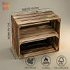 Teramico Flamed Wooden Crates, 50 x 40 x 30 cm, Set of 3 view 4
