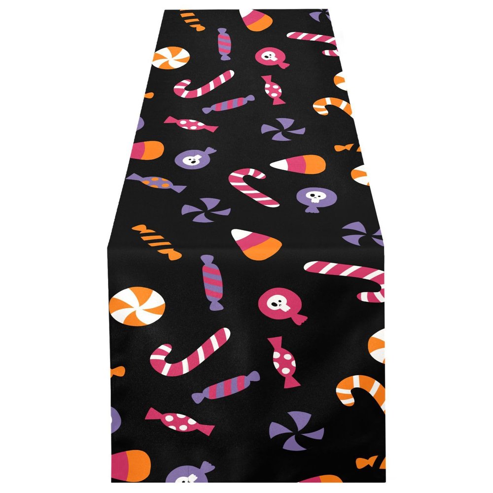Happy Halloween Candy Fall Table Runner for Kitchen Décor, Halloween Table Runner, 274 cm Long