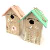 Set of 2 Wooden Bird Nesting Boxes, 22 x 12 x 15.5 cm view 1