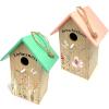 Set of 2 Wooden Bird Nesting Boxes, 22 x 12 x 15.5 cm view 2