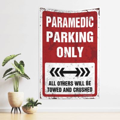 CakJuice Outdoor Bar Decor Tapestry, Sanitary Parking, Room and Funny Patio Decor (100 x 150 cm)