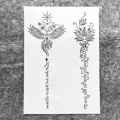 Reusable Painting Stencils for Wood, A4, 29 x 21 cm, Words, Reed, Phoenix