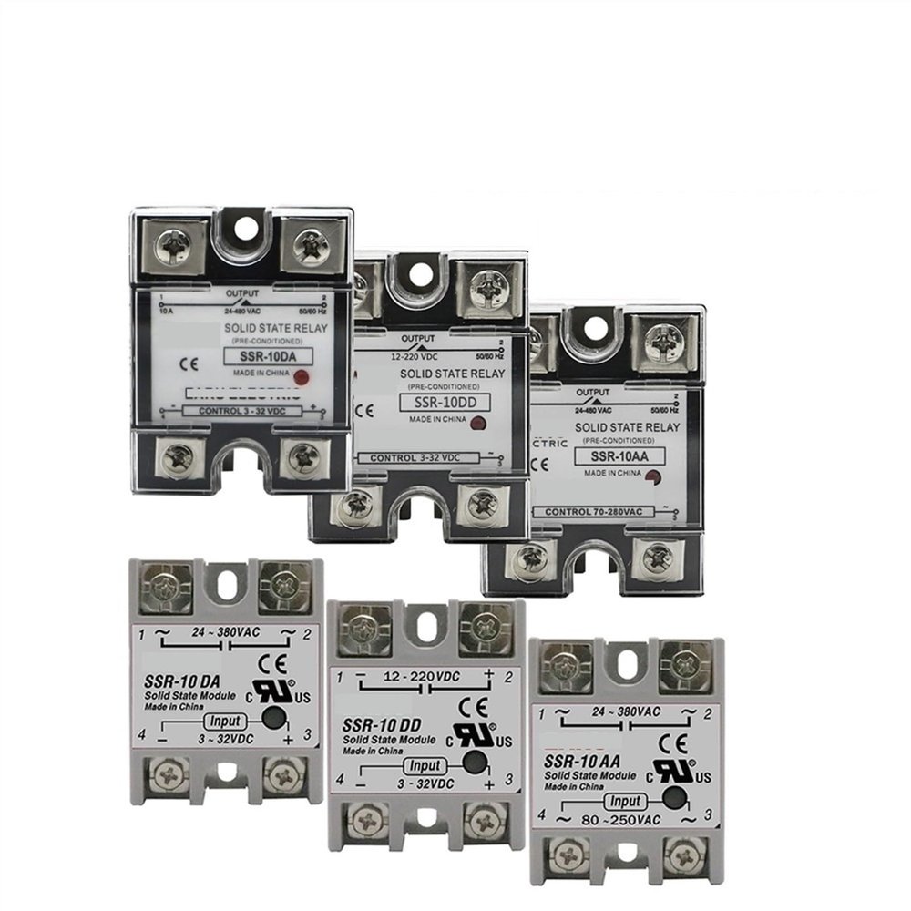 FOUNCY SSR-25DA, SSR-40DA, SSR-40AA, SSR-40DD SSR 10A/25A/40A/60A/80A/100A Solid-State Relay Module for PID Temperature Control, 1 Pc (Color: DD, Size: Black_100A)
