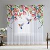 Hiseng Sheer Voile Curtains, Hummingbird, 2-Piece Set, 132 x 215 cm view 1