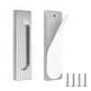 MOROBOR Self-Adhesive Rectangular Recessed Sliding Door Handles, Aluminum Alloy, Brushed Steel, 100 mm, 2-Pack view 1