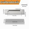 MOROBOR Self-Adhesive Rectangular Recessed Sliding Door Handles, Aluminum Alloy, Brushed Steel, 100 mm, 2-Pack view 2