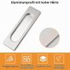 MOROBOR Self-Adhesive Rectangular Recessed Sliding Door Handles, Aluminum Alloy, Brushed Steel, 100 mm, 2-Pack view 3