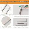 MOROBOR Self-Adhesive Rectangular Recessed Sliding Door Handles, Aluminum Alloy, Brushed Steel, 100 mm, 2-Pack view 4