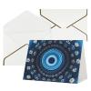Blue Mini Floral Swirl Card for Weddings, Friendship, and Holidays view 2