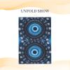 Blue Mini Floral Swirl Card for Weddings, Friendship, and Holidays view 4