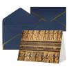 FRESQA Egyptian Hieroglyphs Greeting Card, Ideal for Weddings, Friendship, and Holidays, Premium Pearlescent Paper view 2