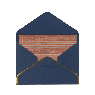 FRESQA Red Brick Wall Greeting Card, Ideal for Weddings, Friendships & Holidays