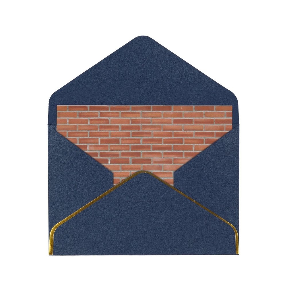 FRESQA Red Brick Wall Greeting Card, Ideal for Weddings, Friendships & Holidays