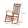 Yclty Rocking Chair with Solid Hardwood Frame, High Backrest, 150 kg Capacity (Brown) view 4