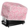 Kuiaobaty Floral 2-Slice Toaster Cover, Pink with White Flowers and Hook view 1