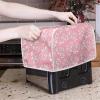 Kuiaobaty Floral 2-Slice Toaster Cover, Pink with White Flowers and Hook view 3