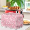 Kuiaobaty Floral 2-Slice Toaster Cover, Pink with White Flowers and Hook view 4