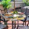 SEEKJOYS Water-Resistant Round Tablecloth with Elastic Edge, Umbrella Hole and Zipper, Abstract Watercolor Butterflies view 2