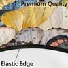 SEEKJOYS Water-Resistant Round Tablecloth with Elastic Edge, Umbrella Hole and Zipper, Abstract Watercolor Butterflies view 4