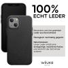 WIIUKA Case for iPhone 15, German Leather, Ultra-Thin, Black view 2