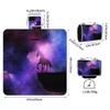 TropicalLife Square Picnic Blanket with Unicorn Galaxy Design, Waterproof and Foldable view 2