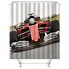 AKATIE Race Car Shower Curtain 180 x 200 cm, Cool Teen Car Design, Anti-Mold, Antibacterial, 3D Waterproof Fabric Curtain with 12 Hooks view 3