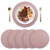 Washable Vinyl Placemats for Dining Tables, Rosy Brown view 3
