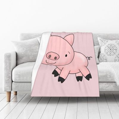 Piggy Printed Flannel Throw Blanket, 102 x 127 cm