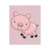 Piggy Printed Flannel Throw Blanket, 102 x 127 cm view 2
