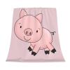 Piggy Printed Flannel Throw Blanket, 102 x 127 cm view 3