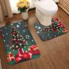 AthuAh Round Ball Christmas Tree Bathroom Rug Set, 2 Pieces view 2