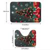AthuAh Round Ball Christmas Tree Bathroom Rug Set, 2 Pieces view 3